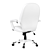 White Leather Ergonomic Office Chair 3D model small image 4