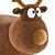 Velvet Reindeer Storage Ottoman 3D model small image 5