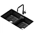 Ruvati 32" Low-Divide Stainless Sink 3D model small image 1