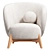 Luxury White Tilar Chair 2015 3D model small image 2