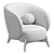 Luxury White Tilar Chair 2015 3D model small image 7