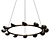 Avion Round Chandelier: Elegant Lighting Choice 3D model small image 1