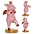 Humorous Swine: Detailed Texture Maps 3D model small image 1