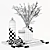  Decorative Set: Vases with Branches & Candles 3D model small image 7