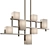 Modern Glass City Lights Chandelier 3D model small image 1