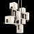 Modern Glass City Lights Chandelier 3D model small image 2