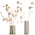 Dried Flower Bouquet Set in Glass Vases, 288 3D model small image 4