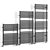 VULCANO T Towel Rail Options 3D model small image 2