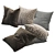 Velvet Cushion Set of 3 3D model small image 5