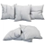 Velvet Cushion Set of 3 3D model small image 6