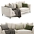 Luxury London 4-Seater Sofa Set 3D model small image 3