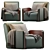 Contemporary Oscar Armchair 2013 Classic 3D model small image 1