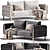 Modern Fabric Sofa 3D Model 3D model small image 1