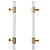 Kristal Acrylic Brass Meraki Handles 3D model small image 2