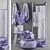 Modern Bathroom Accessory Set Kit 3D model small image 4