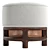 Modern Upholstered George Stool 3D model small image 2