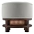 Modern Upholstered George Stool 3D model small image 4