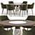 Modern Dining Set Collection 3D model small image 2