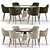 Modern Dining Set Collection 3D model small image 3