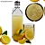 Fresh Lemon Glass Bottle Model 3D model small image 1