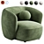 Modern Armchair Rene Meridiani 3D model small image 3