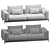 Modern Poliform Brera Living Set 3D model small image 4