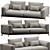 Modern Poliform Brera Living Set 3D model small image 5