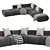 Modern Modular Sofa Lemmy Collection 3D model small image 4