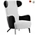 Minimalist PANDA Armchair Model in 3Ds Max 3D model small image 1