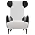 Minimalist PANDA Armchair Model in 3Ds Max 3D model small image 2