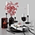 Black & Red Table Setting 3D model small image 5