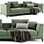 Modern B&B Lucrezia 2-Seater Sofa 3D model small image 1