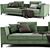 Modern B&B Lucrezia 2-Seater Sofa 3D model small image 3