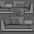 Modern B&B Lucrezia 2-Seater Sofa 3D model small image 5