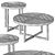 Dillwyn Coffee Tables Set 3D model small image 3