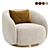 Colorful Swivel Armchair Collection! 3D model small image 1