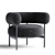 Sophisticated Modern Accent Chair 3D model small image 4