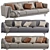 Sleek Nogara 40 Modern Sofa 3D model small image 1