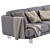 Sleek Nogara 40 Modern Sofa 3D model small image 3