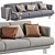 Sleek Nogara 40 Modern Sofa 3D model small image 4