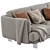 Sleek Nogara 40 Modern Sofa 3D model small image 5