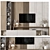 Modular TV Wall Design Kit 3D model small image 1