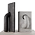 Contemporary Gray Sculptures Set 3D model small image 1