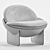  Stylish Mete Armchair: Modern Design 3D model small image 3