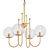 Modern Gold Globe Chandelier Set 3D model small image 1