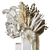 Pampas Gold Leaves Bouquet Set 3D model small image 2