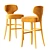 Sleek Modern Melody Bar Stool 3D model small image 2