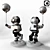 Cosmonaut Decorative Statue in 3 Colors 3D model small image 3