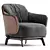 Poliform Kaori Leather Armchair_GUARANTEED_QUALITY 3D model small image 2