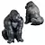 Gorilla Front XXL Monkey Figurine 3D model small image 1